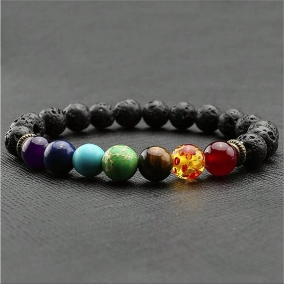 Jewelry - Lava Stone With 7 Chakra Stones